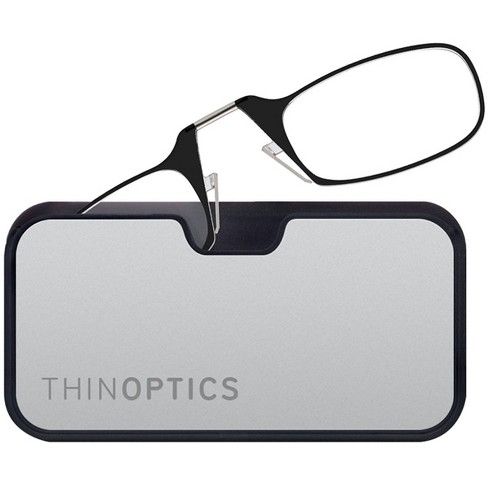 Thinoptics Glasses With Metal Finish Pod - +2.50 - Black Frame