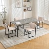 Modern Accent Chair with Metal Base, High-Resilience Foam, Minimalist Style for Office, Lounge, or Bar Area-Cuddlewood - 2 of 4