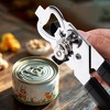 Unique Bargains Portable Can Opener Handheld 3-in-1 Can Opener Bottle Opener PP Iron Silver Tone Black 2.17"x7.87" 1Pc - 2 of 4