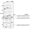 83" Tall Kitchen Pantry Cabinet with Faux Marble Top,  5 Drawers & Open Shelves, Storage Cabinet for Dining Room or Living Room-The Pop Home - 4 of 4