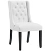 Baronet Tufted Vinyl Vegan Leather Dining Chair White - Modway - 3 of 4