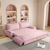 KWPZQEB 73.2" Lazy Sofa, Queen Pull Out Sofa Bed, Velvet Foldable Loveseat with Pillows, 3-in-1 Convertible Sleeper Sofa, Space Saving for Living Room - 2 of 4