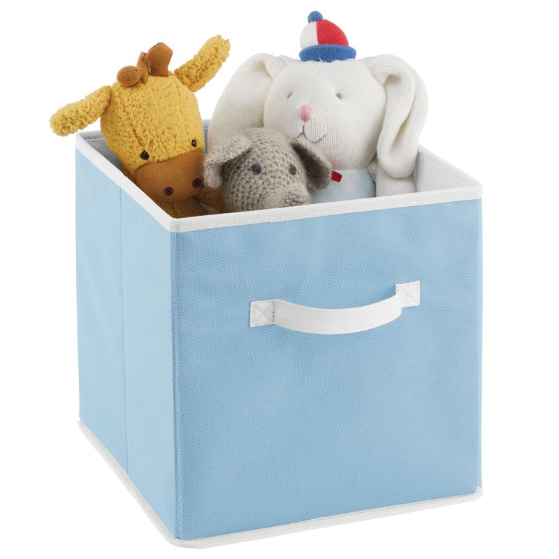 mDesign Small Fabric Closet Organizer Cube Bin with Front Handle, 5 of 10
