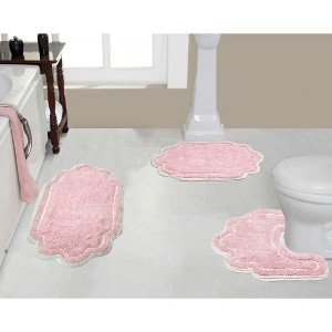 Allure Collection Cotton Tufted Bath Rug Set Set of 3 - Home Weavers - 1 of 4
