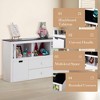 3-Tier Toy Storage Organizer, Wooden Storage Organizer Kids Bookshelf with 2 Drawers and 3 Storage Cubbies, Floor Standing Storage Cabinet - 3 of 4