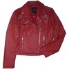 Yoki Big Girls' Floral Embroidered Design PU Faux Leather Jackets - 2 of 4