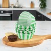 Unique Bargains Stripes Print Disposable Baking Cups Greaseproof Paper 1.97"x1.18" 100 Pcs - 2 of 4
