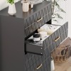 5 Drawer Dresser, Drawer Chest, Tall Storage Chest Cabinet Organizer Unit with Gold Handles, Small Dresser for Bedroom, Living Room, Closet - 4 of 4