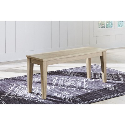 Gleanville 42" Beige Melamine Dining Bench