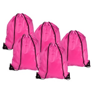 Unique Bargains Gym Sports Outdoor Traveling Nylon Drawstring Bag 10 Pcs - 1 of 3