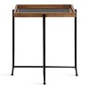 Kate and Laurel Mecabe Rectangle Metal Side Table, 19.75x13.5x23.25, Rustic Brown and Black - 3 of 4
