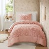 Racxily Comforter Set, Romantic Floral Design with Jersey Knit - 3 of 4