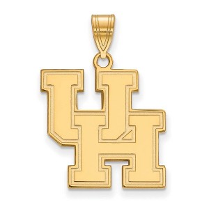 Black Bow Jewelry 14k Yellow Gold Houston Cougars NCAA Large Pendant - 1 of 3