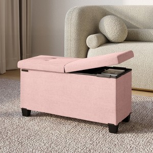 StorageBud Storage Ottoman for Bedroom End of Bed, Fabric Storage Bench, Large Storage Ottoman Bench, Entryway Bench with Storage - 1 of 4
