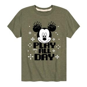 Boys' - Disney - Play All Day Pixels Short Sleeve Graphic T-Shirt - 1 of 4