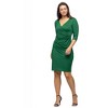 Womens Draped in Style Knee Length V-Neck Dress - 24seven Comfort Apparel™ - 2 of 4