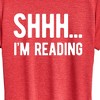 Women's - Instant Message - Shhh I'm Reading Short Sleeve Graphic T-Shirt - 2 of 4