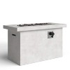 Premium Concrete Outdoor Fire Pit Table with Stainless Steel Burner and Propane/Natural Gas Compatibility for Patio Gatherings - 3 of 4