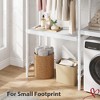 28"/30" Double Row Over Washer and Dryer Shelves, Freestanding 5 Tiers Laundry Room Storage and Organizer Standing Shelf - 4 of 4