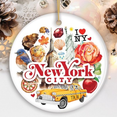 Unique NYC Vibes Artwork Christmas Ornament| OrnamentallyYou