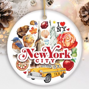 Unique NYC Vibes Artwork Christmas Ornament| OrnamentallyYou - 1 of 4