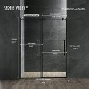 Serene Valley 48 x 74 Inch Square Rail Frameless Sliding Stainless Steel Shower Door with Superclear 3/8 Inch Tempered Glass, Matte Black - 2 of 4