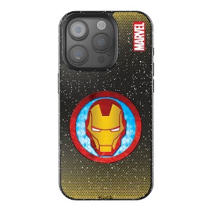 Keyscaper Marvel Avengers Iron Man Grid Bling Cell Phone Case for iPhone 14 Plus - 1 of 4