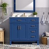 36" Modern Bathroom Vanity with Ceramic Sink,Soft Close Doors and 4 Drawers for Small Bathrooms-The Pop Home - 2 of 4