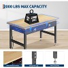 Workbench with Storage Drawers,48" Adjustable Desk 2000lbs Load, 28"-40" Manual Height Workshop Table for Home Office - 2 of 4