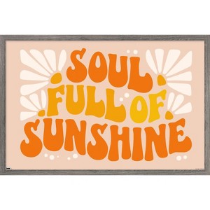 Trends International Hey Happy - Soul Full Of Sunshine Framed Wall Poster Prints - 1 of 4