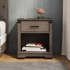 Child Craft Redmond 1 Drawer Nightstand for Nursery or Bedroom, Large Storage Drawer, Made of Sturdy Pinewood, Baby Safe Finish (Dapper Gray) - 2 of 4