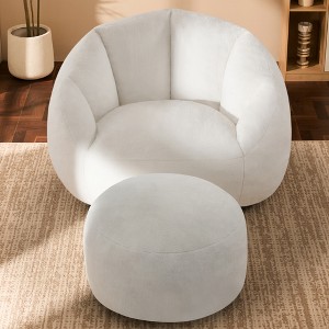 Gericco 47" Giant Bean Bag Chair for Adults - Comfy Plush Shell Soft Accent Chair, Oversized Cozy Lounge Floor Sofa Reading Chair - 1 of 4