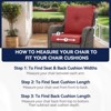 Outdoor Chair Cushion 6 Sets - 22" *25" Patio Furniture Cushions with Removable Cover, 28D High Density Sponge Filling Outdoor Patio Cushions - 4 of 4