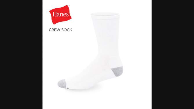Hanes Premium Men's X-Temp Breathable Crew Socks 6pk, 6 of 7, play video