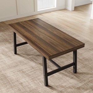 GustoWave 63-inch Dining Table for 4-6 People, Rectangular Wood Finish Kitchen Table with Metal Frame - 1 of 4