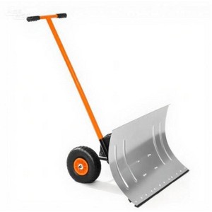 COZONY Heavy Duty Wheeled Snow Shovel with Wide Blade and Adjustable Handle - 1 of 4