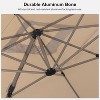 PURPLE LEAF Deluxe Aluminum Outdoor Patio Umbrella Square Cantilever Umbrellas - 3 of 4