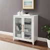Crosley 36" Roarke Stackable Glass Door Kitchen Pantry Storage Cabinet White - 2 of 4