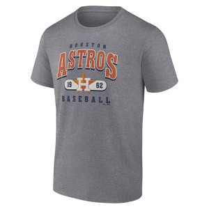 MLB Houston Astros Men's Gray Bi-Blend Short Sleeve T-Shirt - 1 of 3