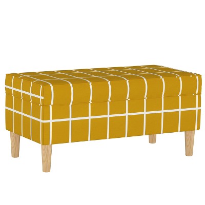 Mustard yellow deals ottoman bench