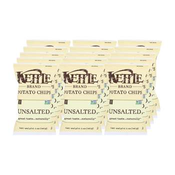 Kettle Brand Unsalted Potato Chips - Case of 15/5 oz