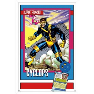 Trends International Marvel Trading Cards - Cyclops Framed Wall Poster Prints - 1 of 4
