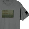 America Straight & Wavy Flags Adult Gray Crew Neck Short Sleeve T-shirt - 2 of 3
