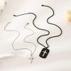 Matching Cross Necklace Set - Stainless Steel Couple/BFF Jewelry (Religious Gift) - 3 of 4