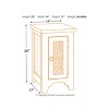 Wystfield Chair Side End Table White/Brown - Signature Design by Ashley: Rustic Storage, Adjustable Shelf - 4 of 4