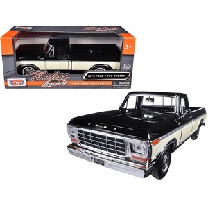 1979 Ford F-150 Pickup Truck 2 Tone Black/Cream 1/24 Diecast Model Car by Motormax - 1 of 3
