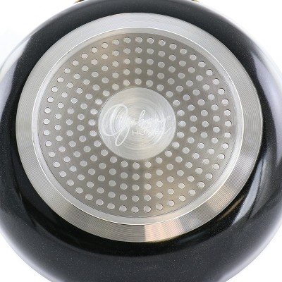 Ellsworth 12-Inch Black and Gold Aluminum Nonstick Frying Pan