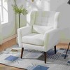CAVINAS Upholstered Accent Chair with Pillow and Wood Legs,Modern Arm Chair,Padded Lounge Chair for Living Room - 2 of 4
