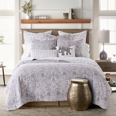 Twin Rachelle Quilt Set Gray - Homthreads
