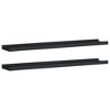 Frame Ledge Shelf Set of 2 Black MDF 31.5 in Wall mounting - 2 of 4
